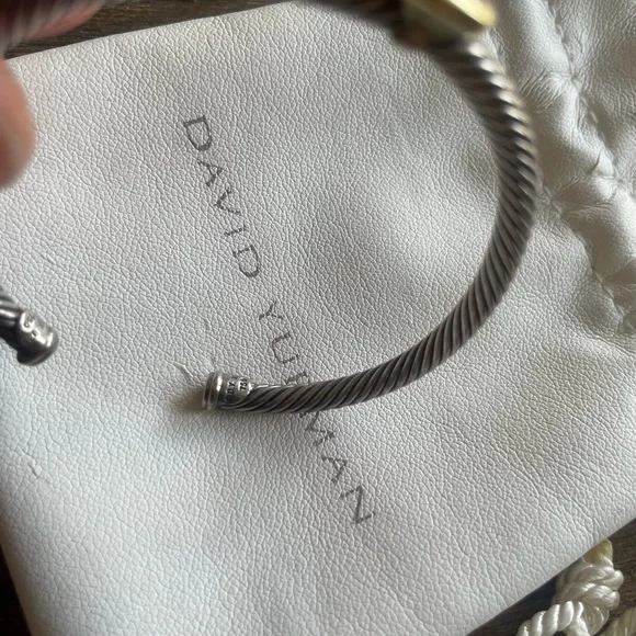 David Yurman Silver and Gold Bracelet with Citrine - Picture 4 of 6